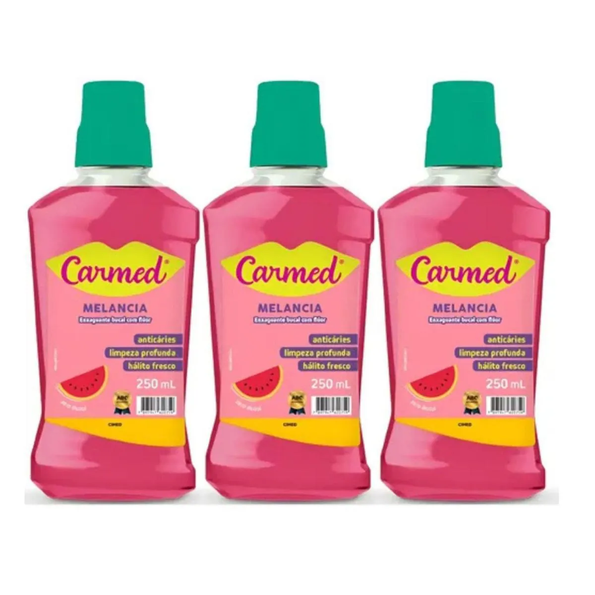 Cimed Carmed Kit 3und. Enxaguante Bucal Melancia com Flúor 250ml