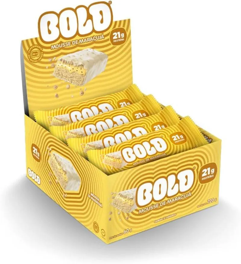Bold Bar Display (12 Unid de 60g) - Sabor: Mousse de Maracujá