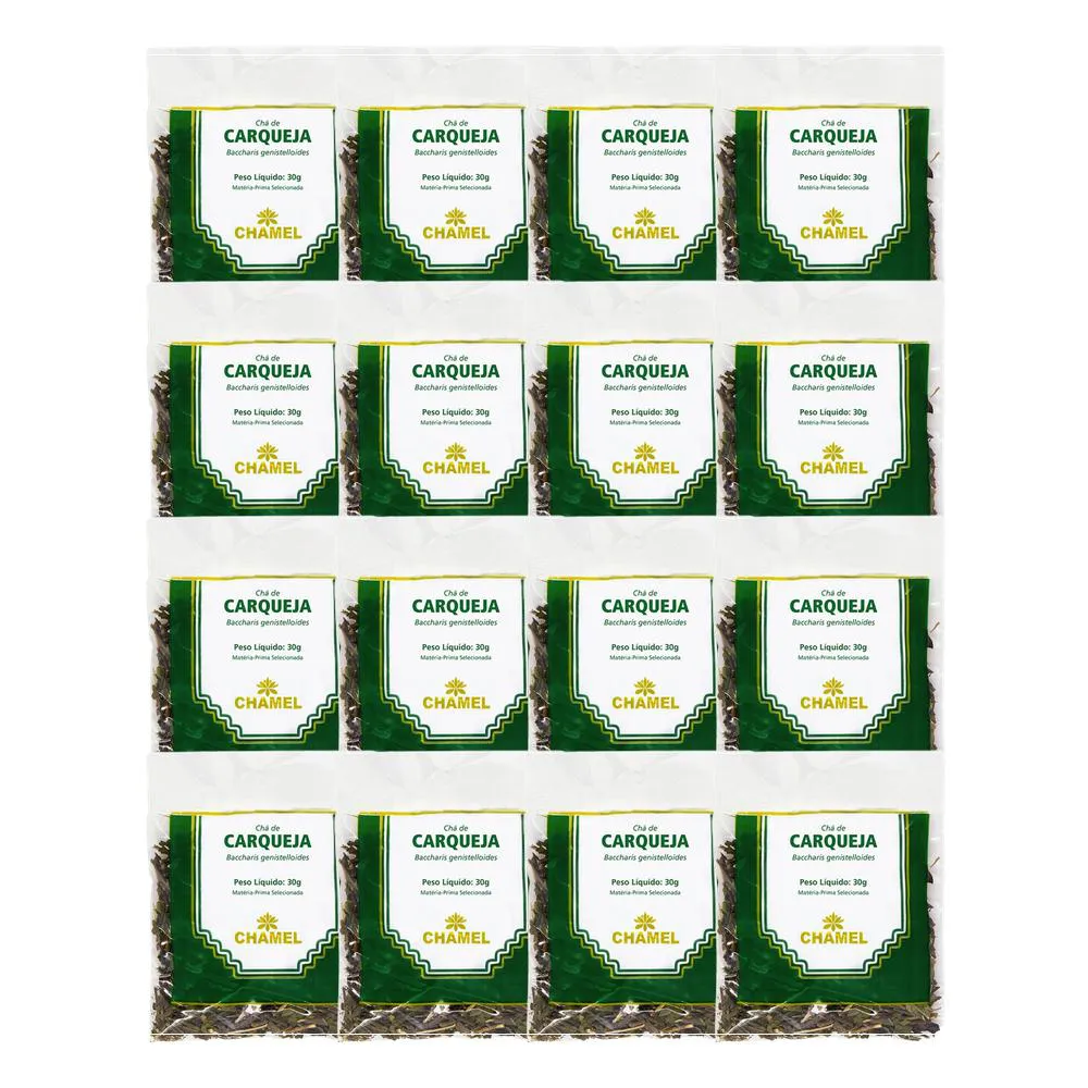 Kit 16x Chá Pacote Carqueja Folhas 30g - Chamel