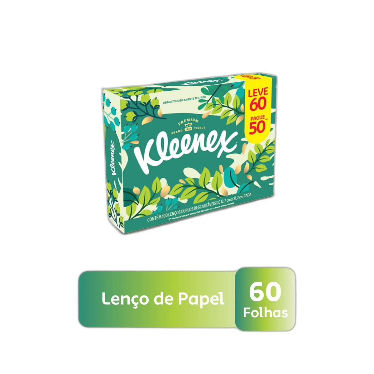 Lenço de Papel Kleenex Dia a Dia 60 unidades