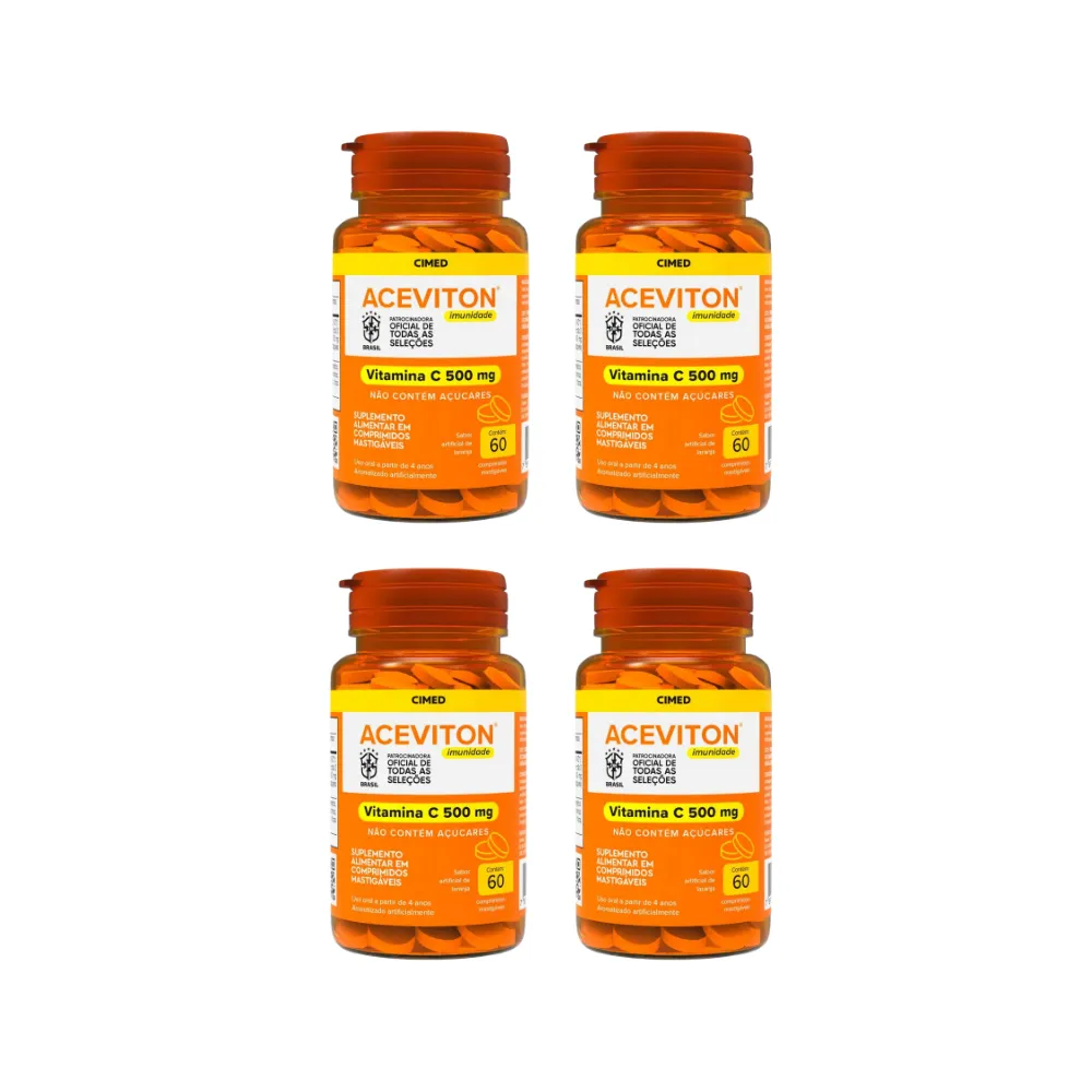 Kit 4 Aceviton Vitamina C Com 60 Comprimidos - Cimed