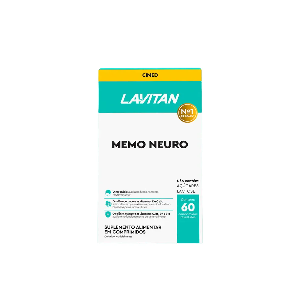 Lavitan Memoria Suplemento Alimentar 60 Cápsulas – Cimed