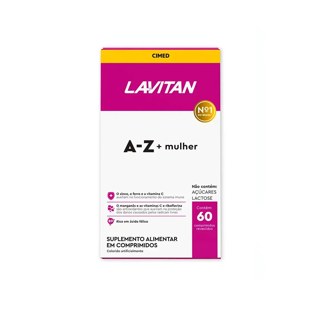 Suplemento Lavitan A-Z Mulher Multivitamínico com 60 Cápsulas - Cimed