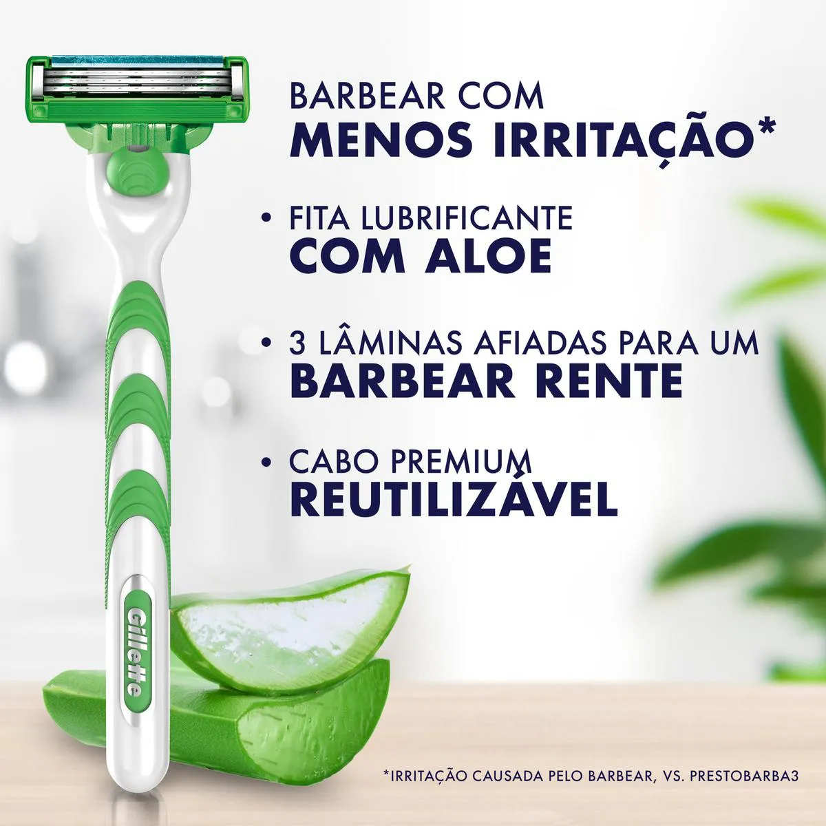 Aparelho de Barbear Gillette Mach3 Sensitive com 1 unidade