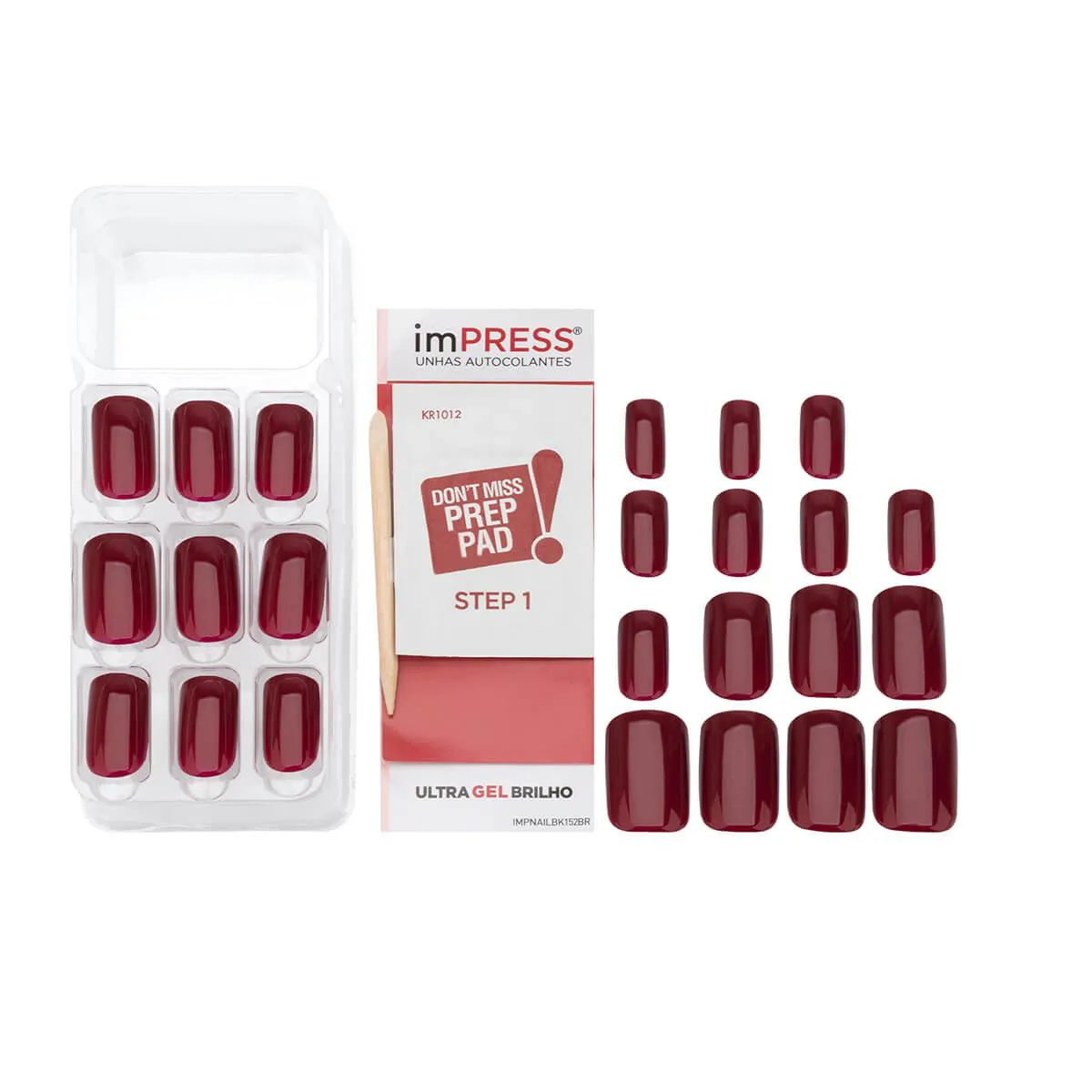 Unhas Autocolantes Impress Pretty Please Média com 24 Unidades