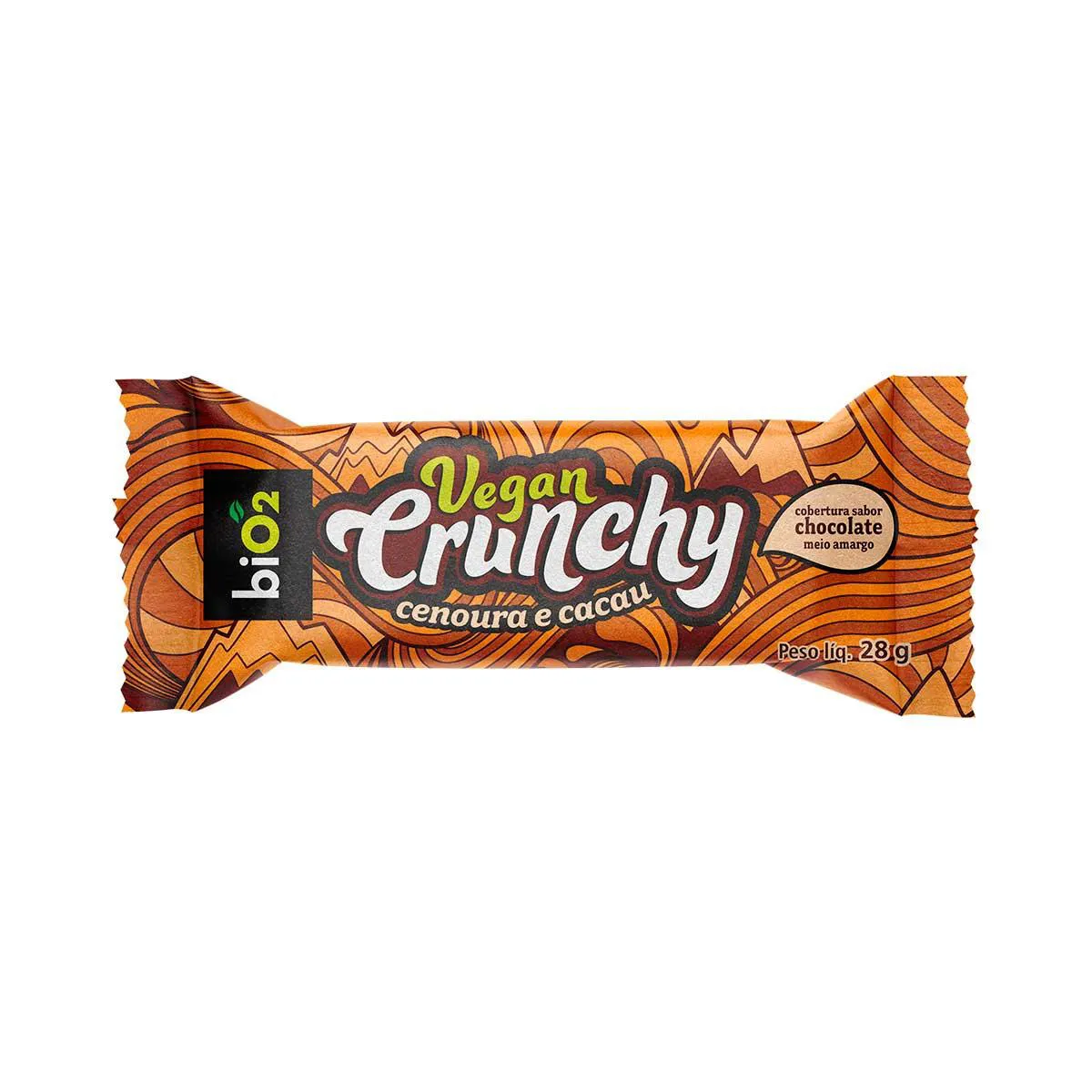 Barra de Cereal Bio2 Vegan Crunchy Cenoura e Cacau 28g