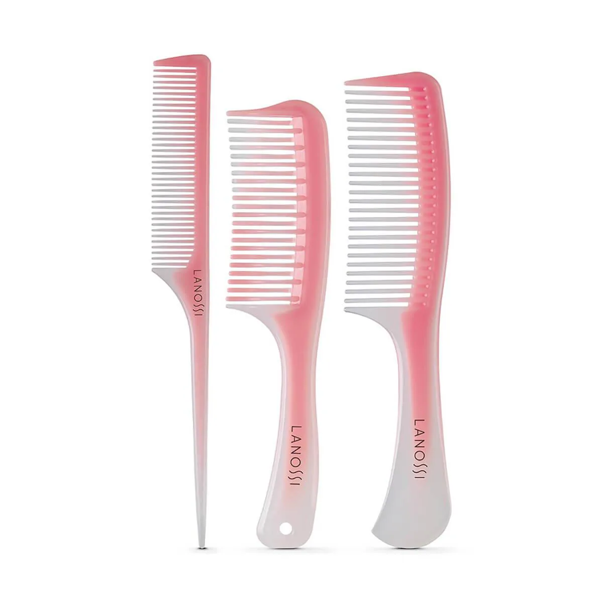 Conjunto de Pente de Cabelo Lanossi Rosé com 3 unidades