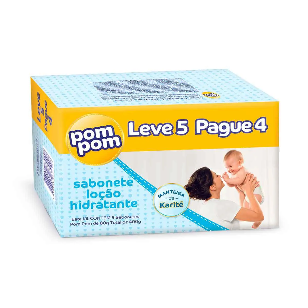 Kit Chá de Bebê Pom Pom Fralda XXG com Talco e Sabonete