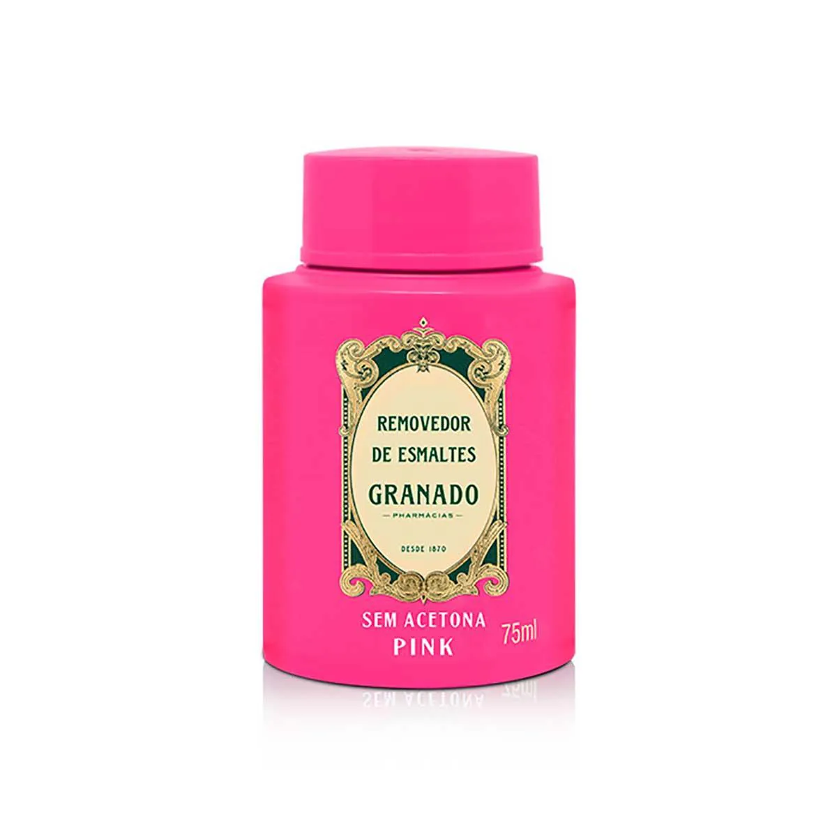 Porta Acetona 150ml com Porta Algodão Santa Clara Transparente