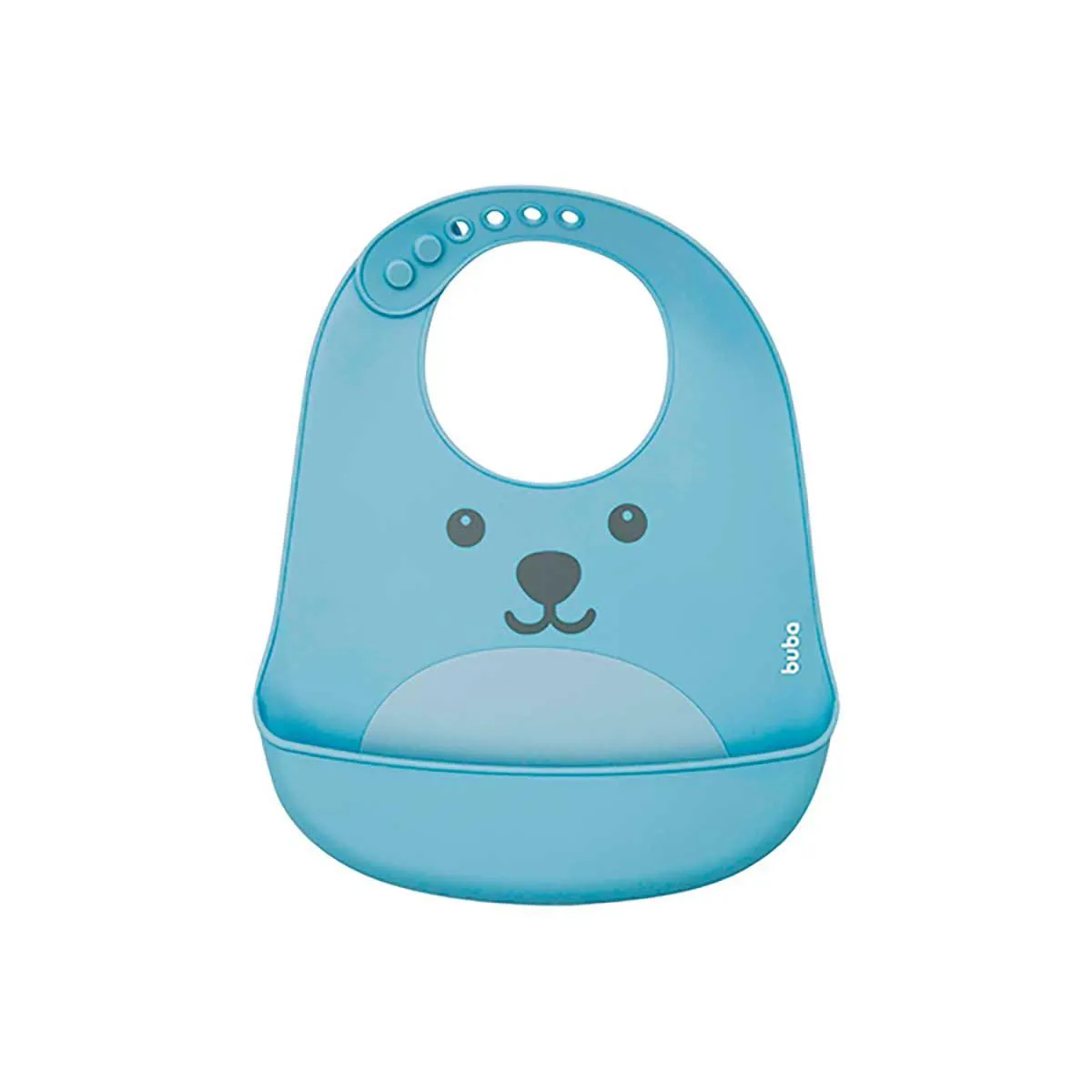 Babador de Silicone com Pega Migalhas Gumy Buba Baby Azul com 1 unidade