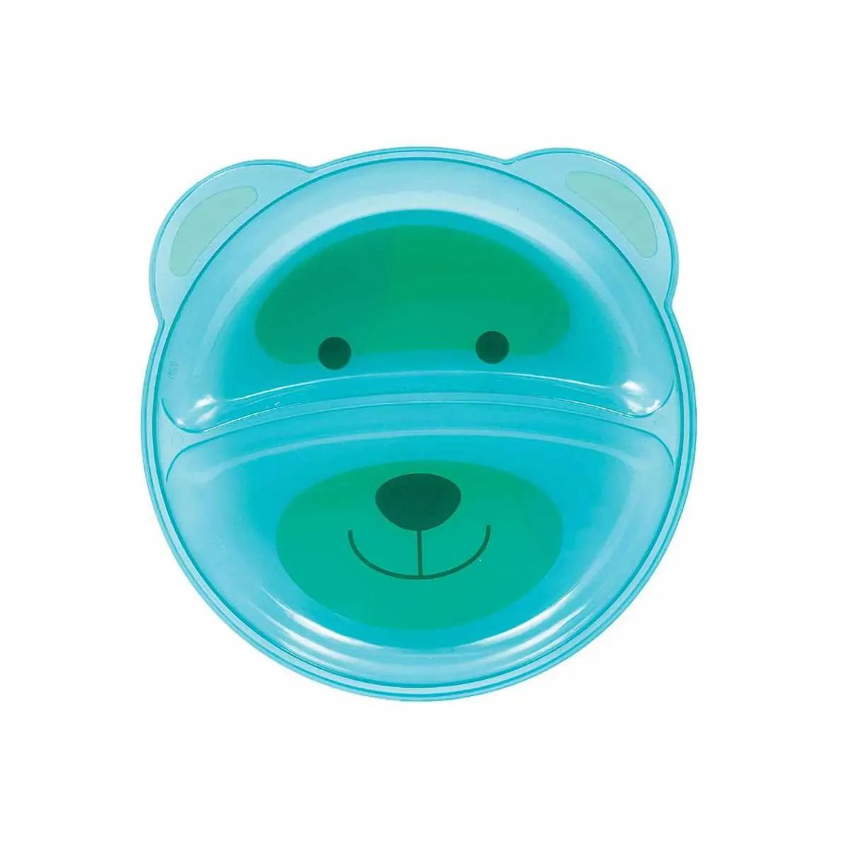 Prato com Divisória Buba Baby Ursinho Azul 1 unidade