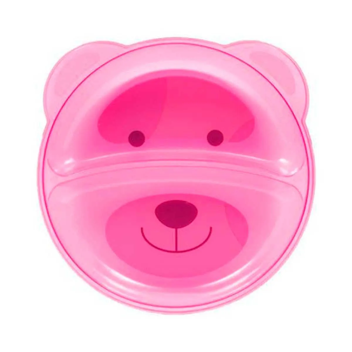 Prato com Divisória Buba Baby Ursinho Rosa 1 unidade