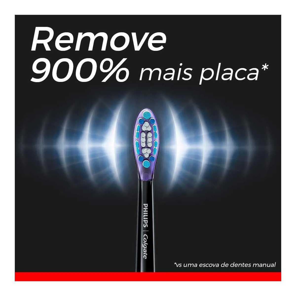 Escova de Dente Elétrica Philips Colgate SonicPro 70 + 3 Regis+ 1 Estojo