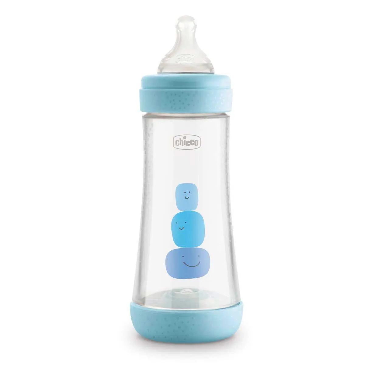 Mamadeira Chicco Perfect 5 Fluxo Rápido 4m+ Azul 300ml - 1 unidade