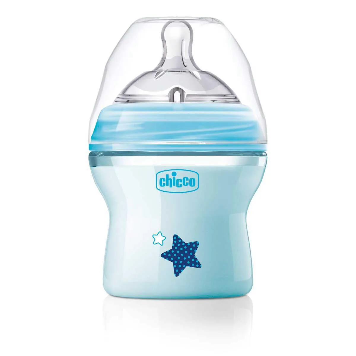 Mamadeira Chicco Natural Feeling Color 0m+ Azul 150ml - 1 unidade