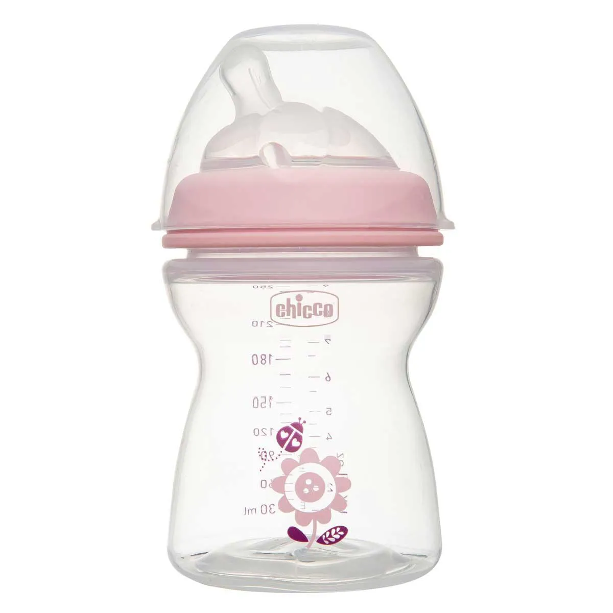 Mamadeira Chicco Step Up Fluxo Médio 2m+ Rosa 250ml - 1 unidade