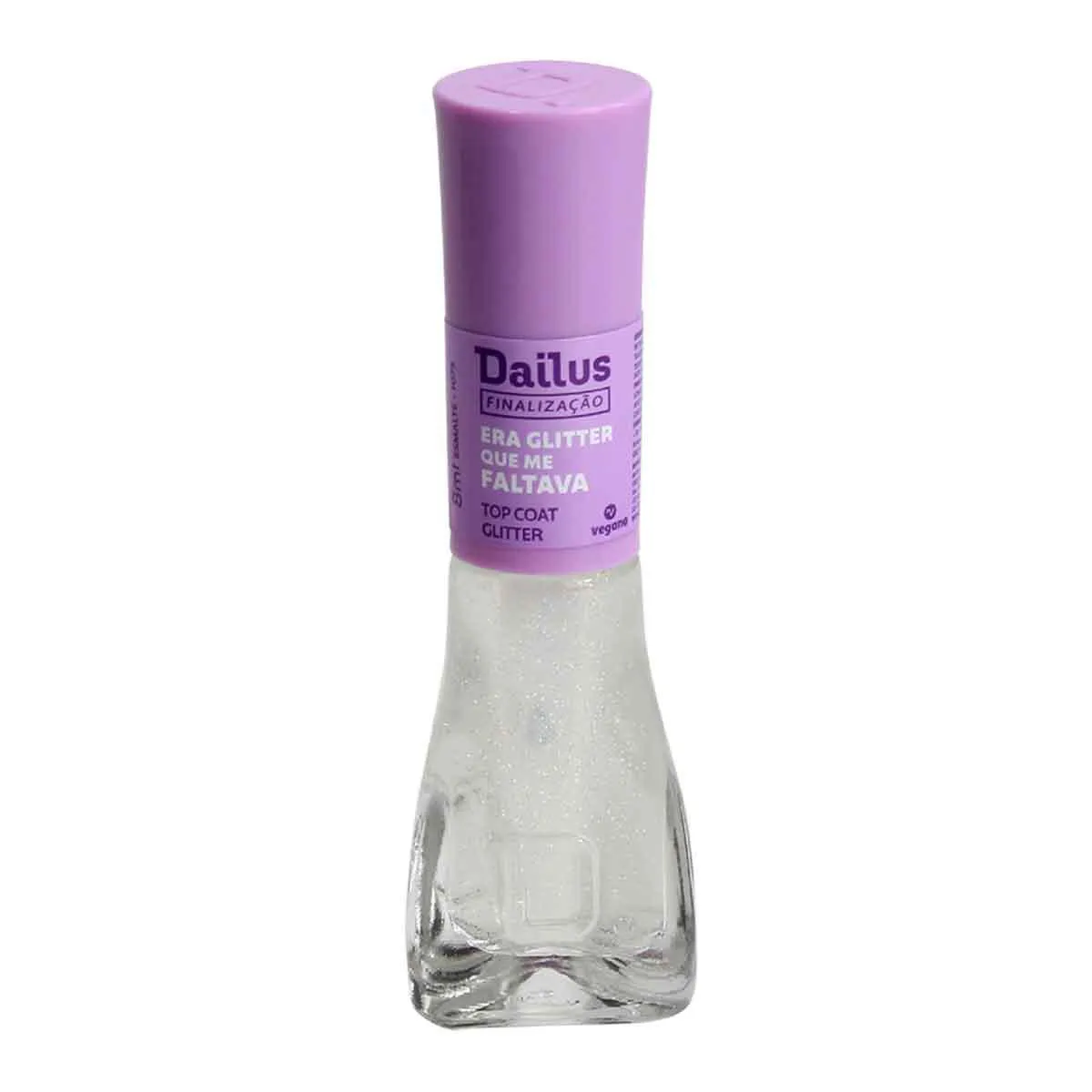 Esmalte Dailus Finalização Top Coat Glitter 8ml – Era Glitter Que Me Faltava