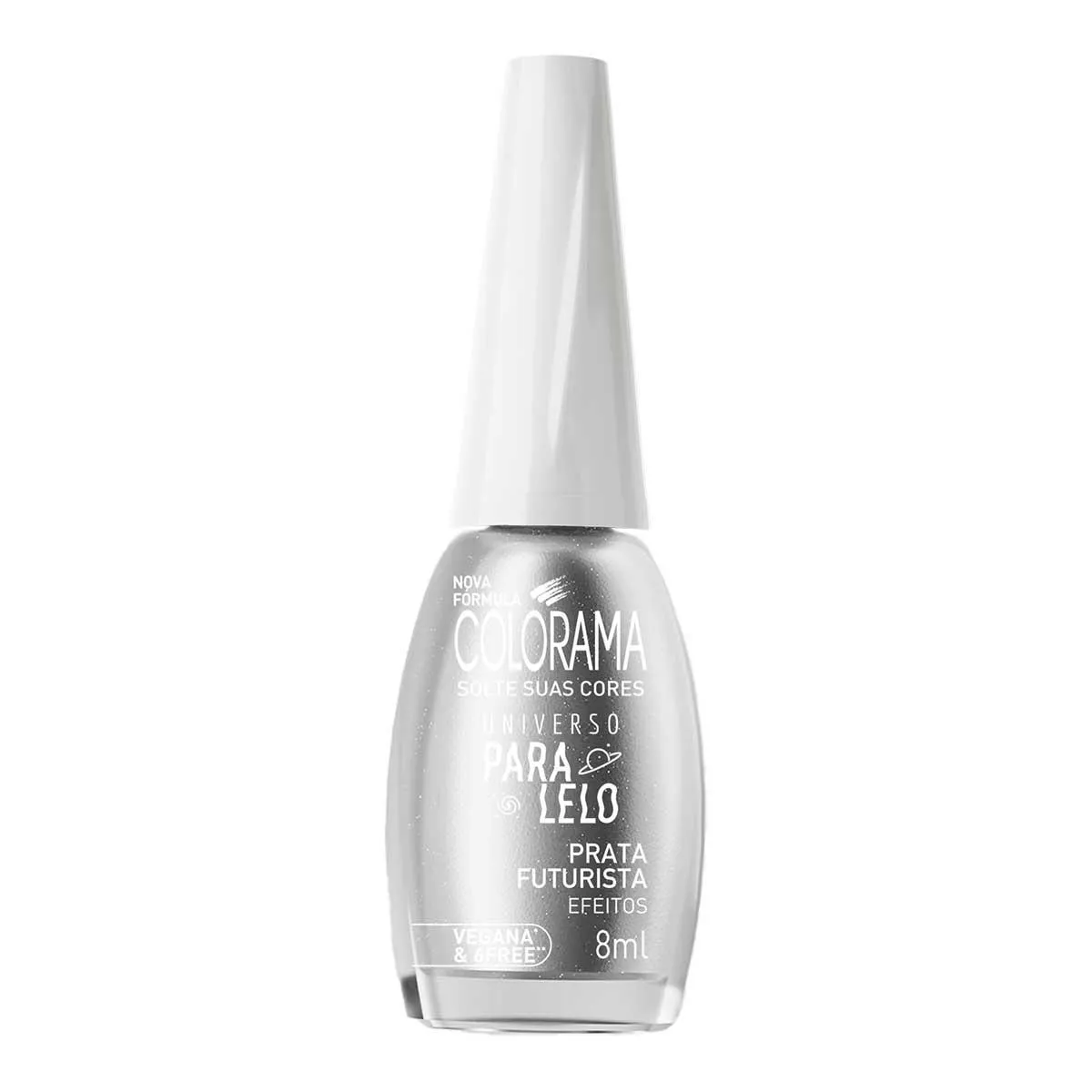 Esmalte Cintilante Colorama Universo Paralelo 8ml - Prata Futurista