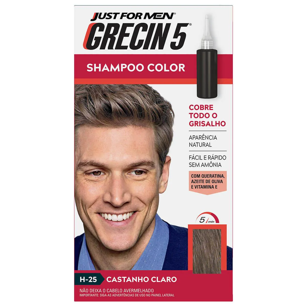 Coloraçao Biocolor Homem Bozzano Castanho Claro - Kit C / 3un