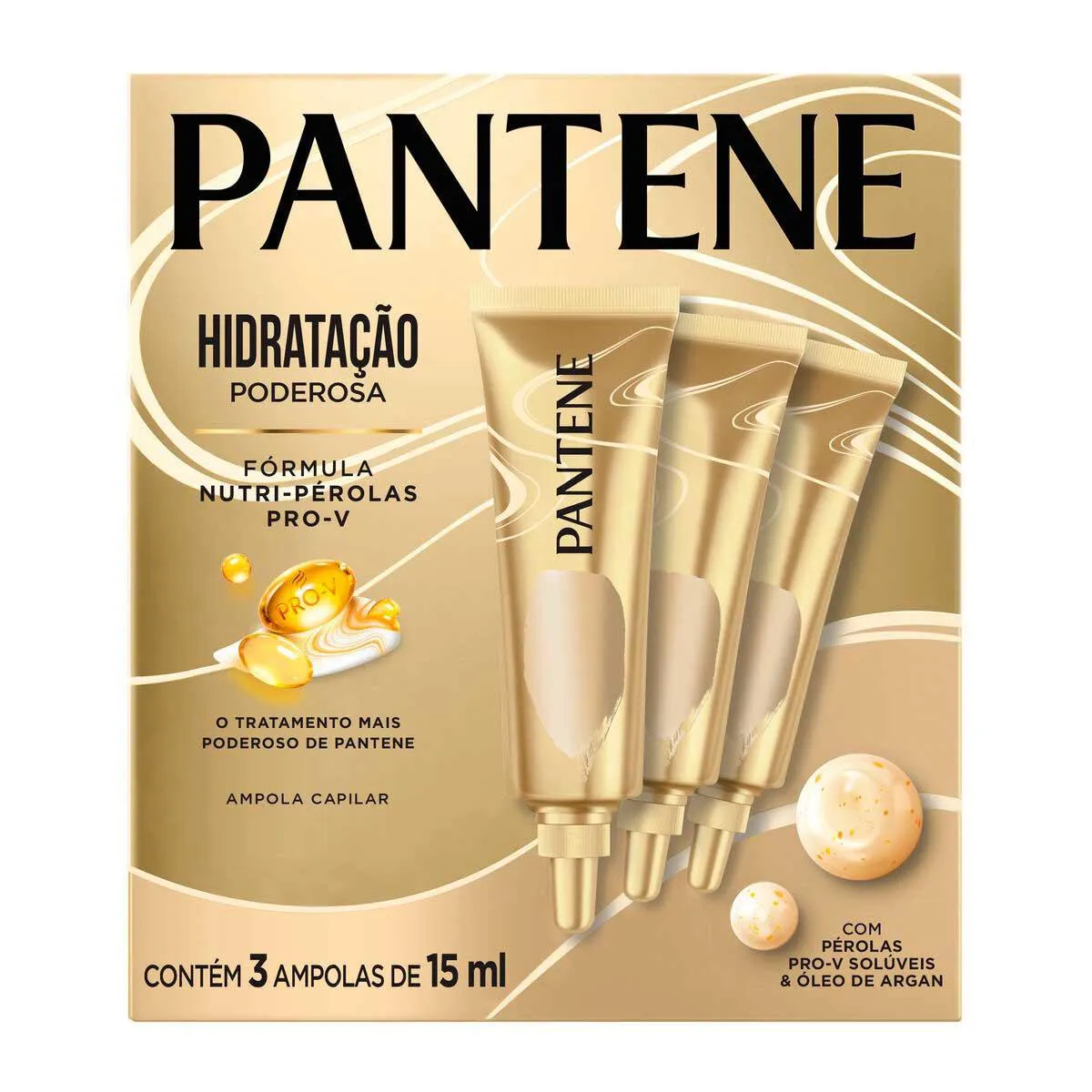 Kit Ampola de Tratamento Pantene Hidratação Poderosa com 3 unidades de 15ml