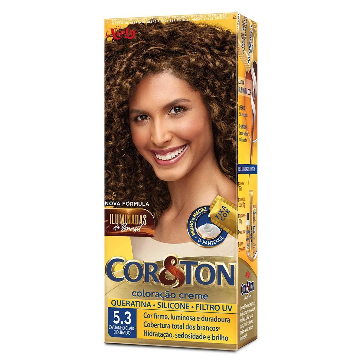 Tinta de Cabelo Permanente Cor&Ton Niely - 5.3 Castanho Claro Dourado