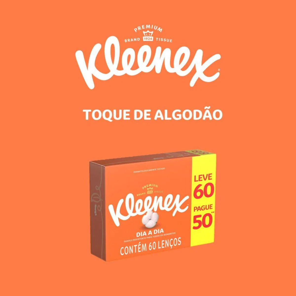 Lenço de Papel Kleenex Dia a Dia 60 unidades