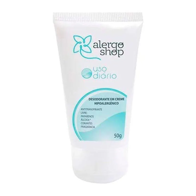 Desodorante Antitranspirante Creme Alergoshop Hipoalergênico 50g
