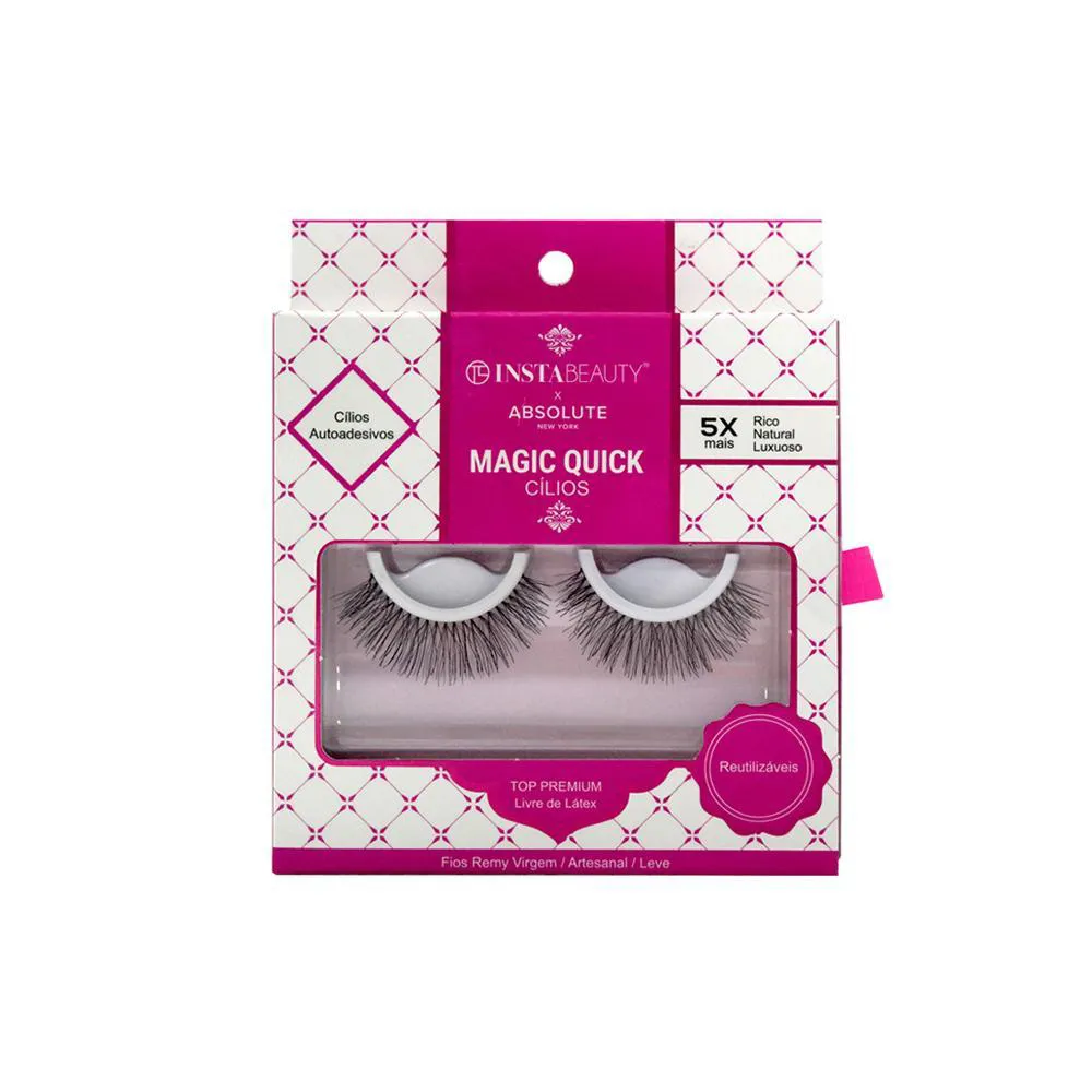 Absolute New York Magiquick 603 Cílios Postiços Longo Natural Preto 1 Par