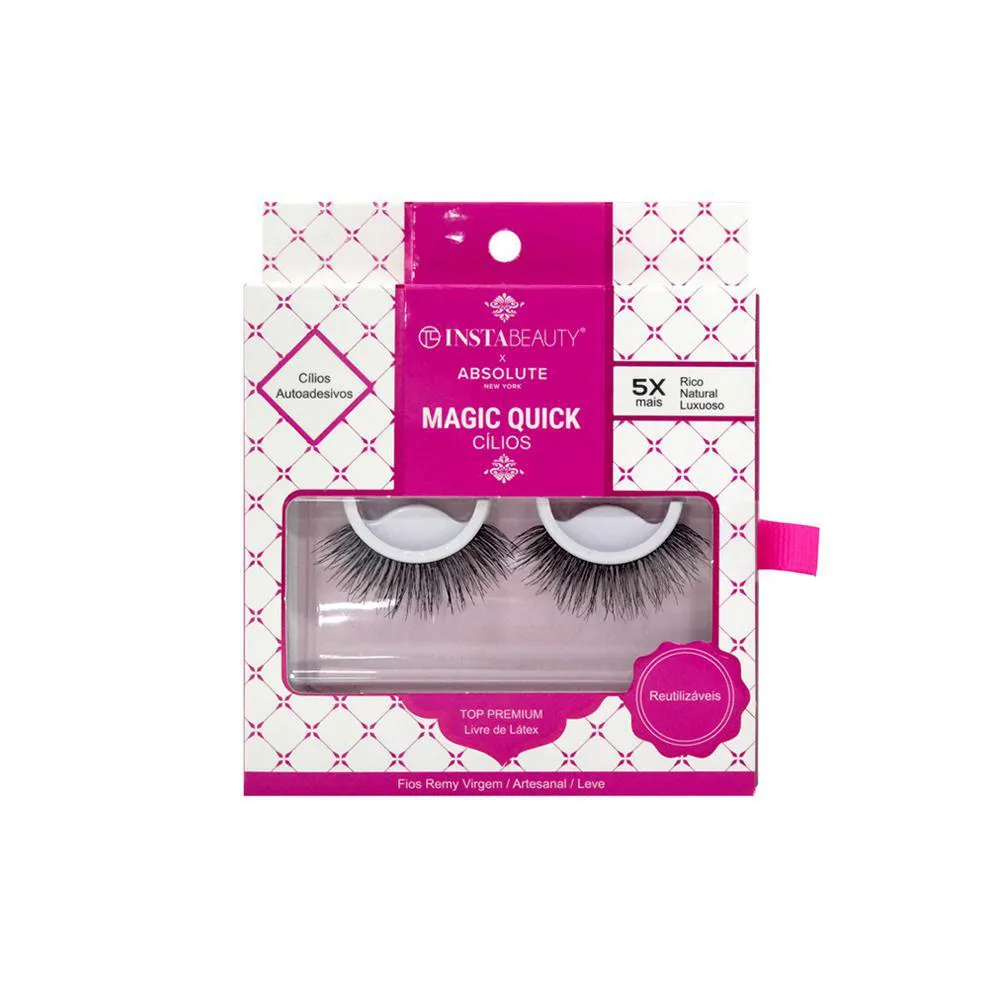 Absolute New York Magiquick 605 Cílios Postiços Longo Natural Preto 1 Par