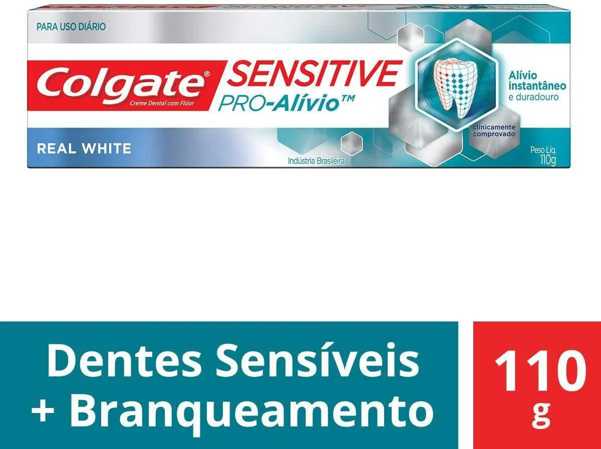 Creme Dental Colgate Sensitive Pro Alívio Real White 110g