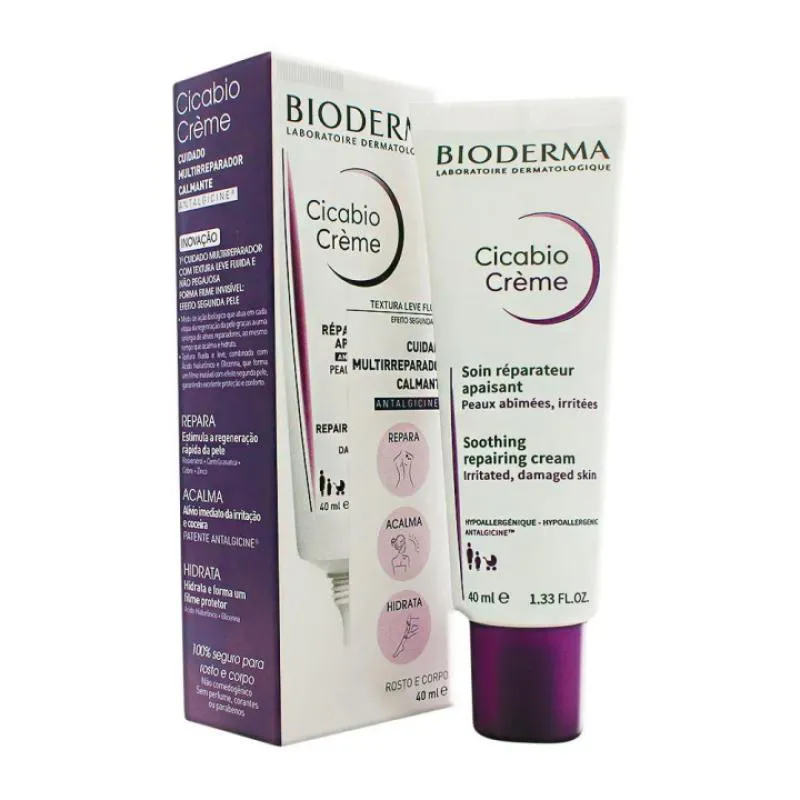 Creme Hidratante Multirreparador Calmante Bioderma Cicabio Creme 40ml