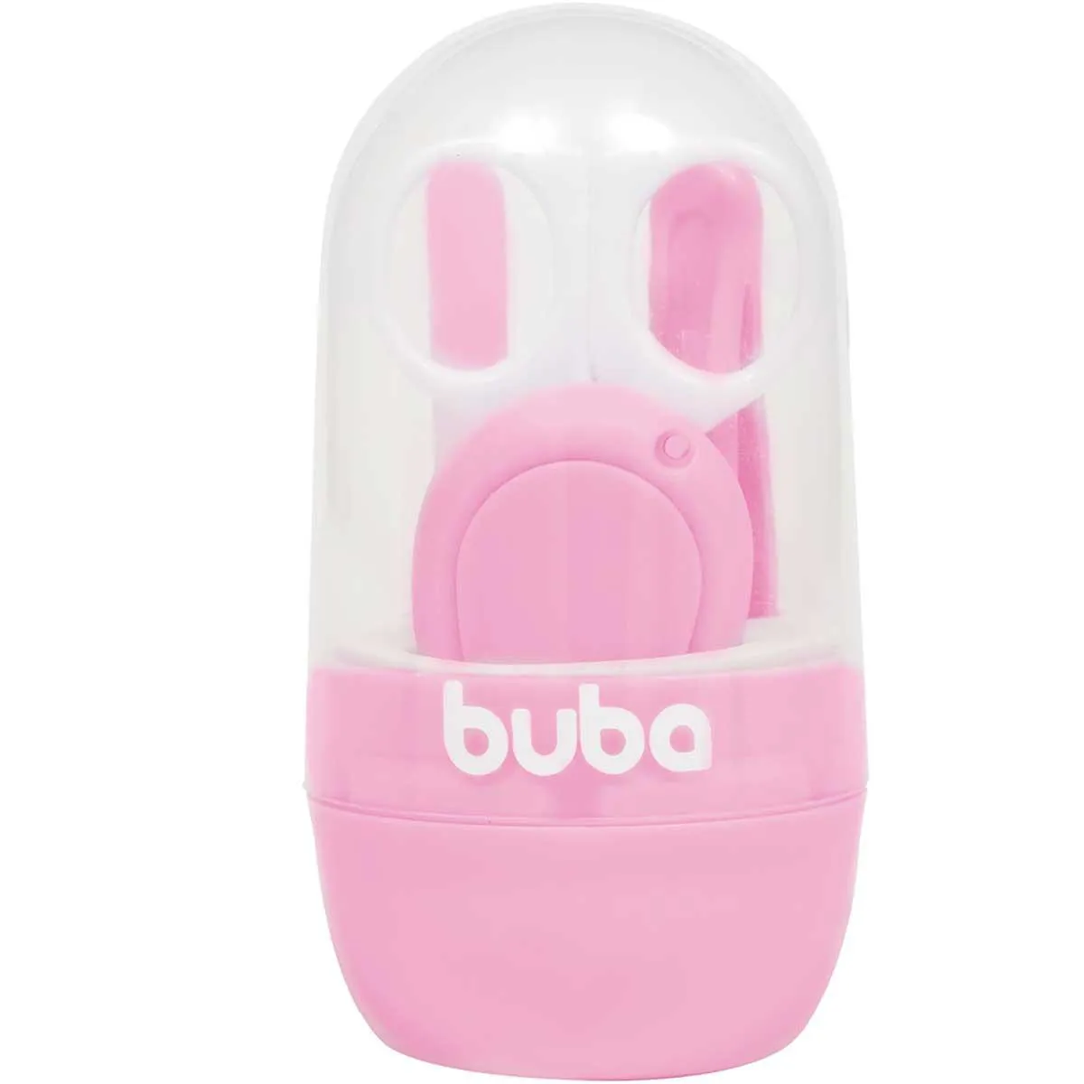 Kit Cuidados Pessoais Buba Baby Rosa com Estojo 4 peças