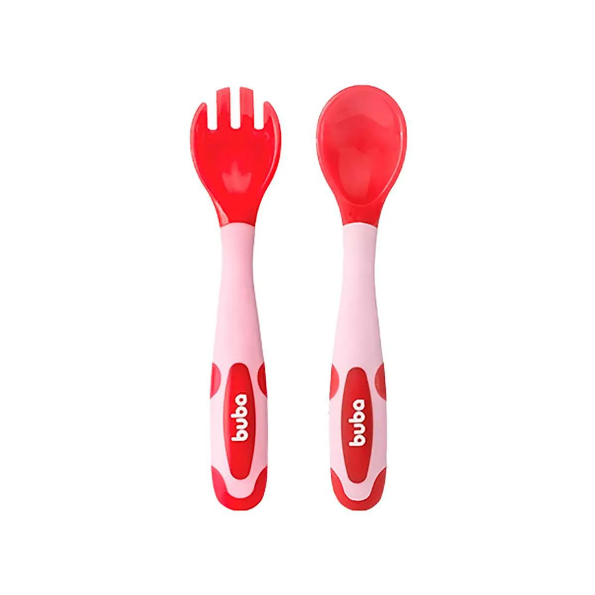 Kit Talher Flexível Buba Baby Termossensível Vermelho com 1 unidade