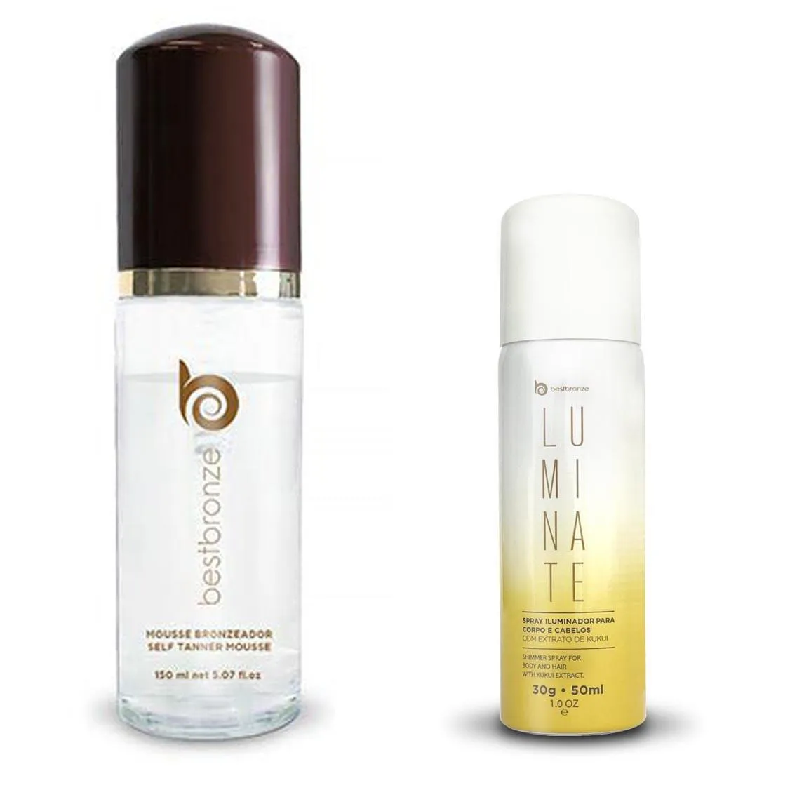 Mousse autobronzeador clear vegan - 150 ml + mini luminate 50 ml