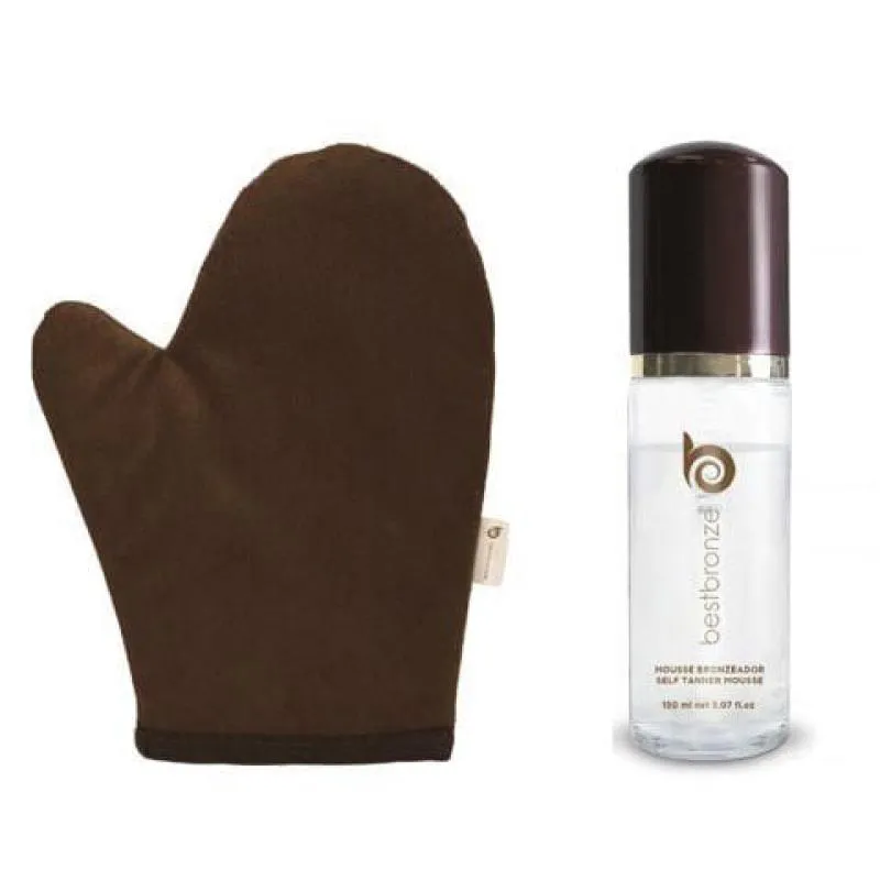 Mousse autobronzeador clear vegan - 150 ml + luva aplicadora