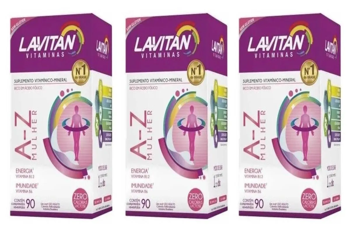 Kit 3uni Lavitan a - Z Mulher (3x 90 Comprimidos) - Cimed
