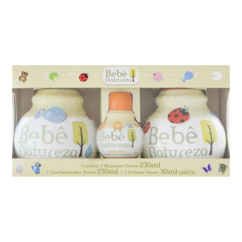 Kit Shampoo + Condicionador Suave 230ml + Colônia 30ml - Bebê Natureza