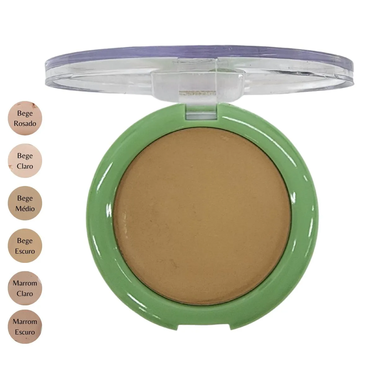 Pó Compacto Marrom Claro com Fps 15 Shine Colors Abelha Rainha 10g