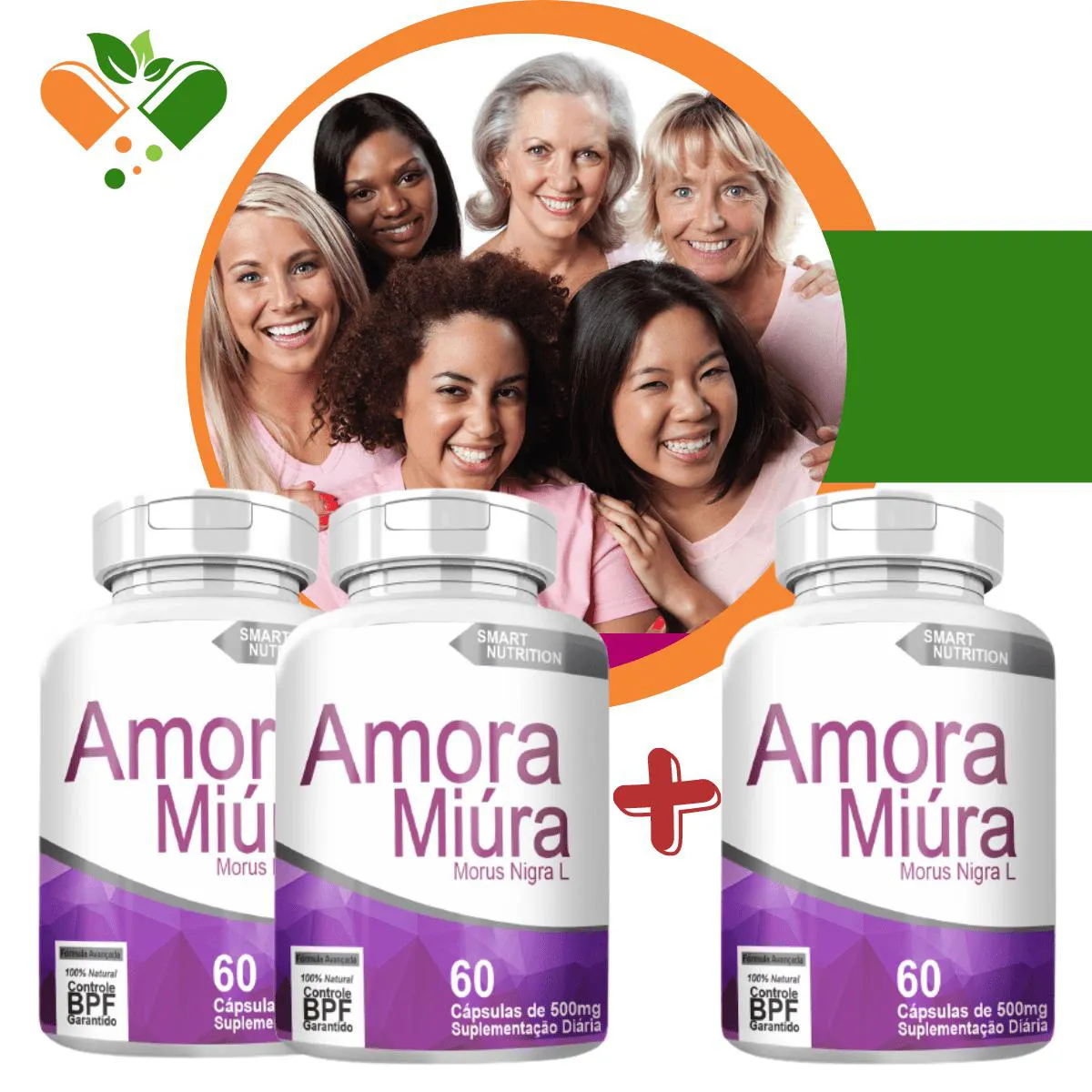 Compre 2 Leve 3 Amora Miura 500mg 60 cápsulas