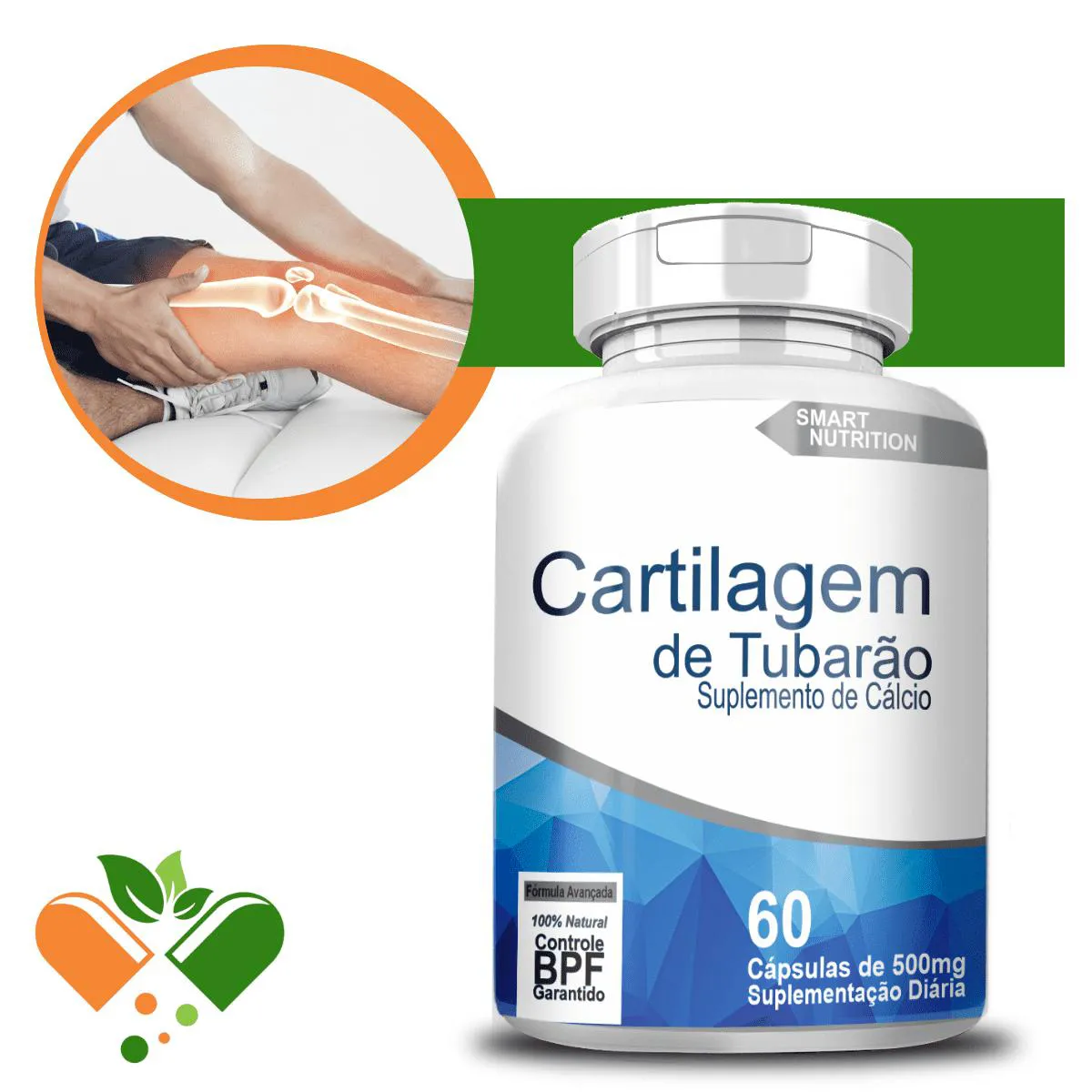 Cartilagem de Tubarão 500mg 60 cápsulas