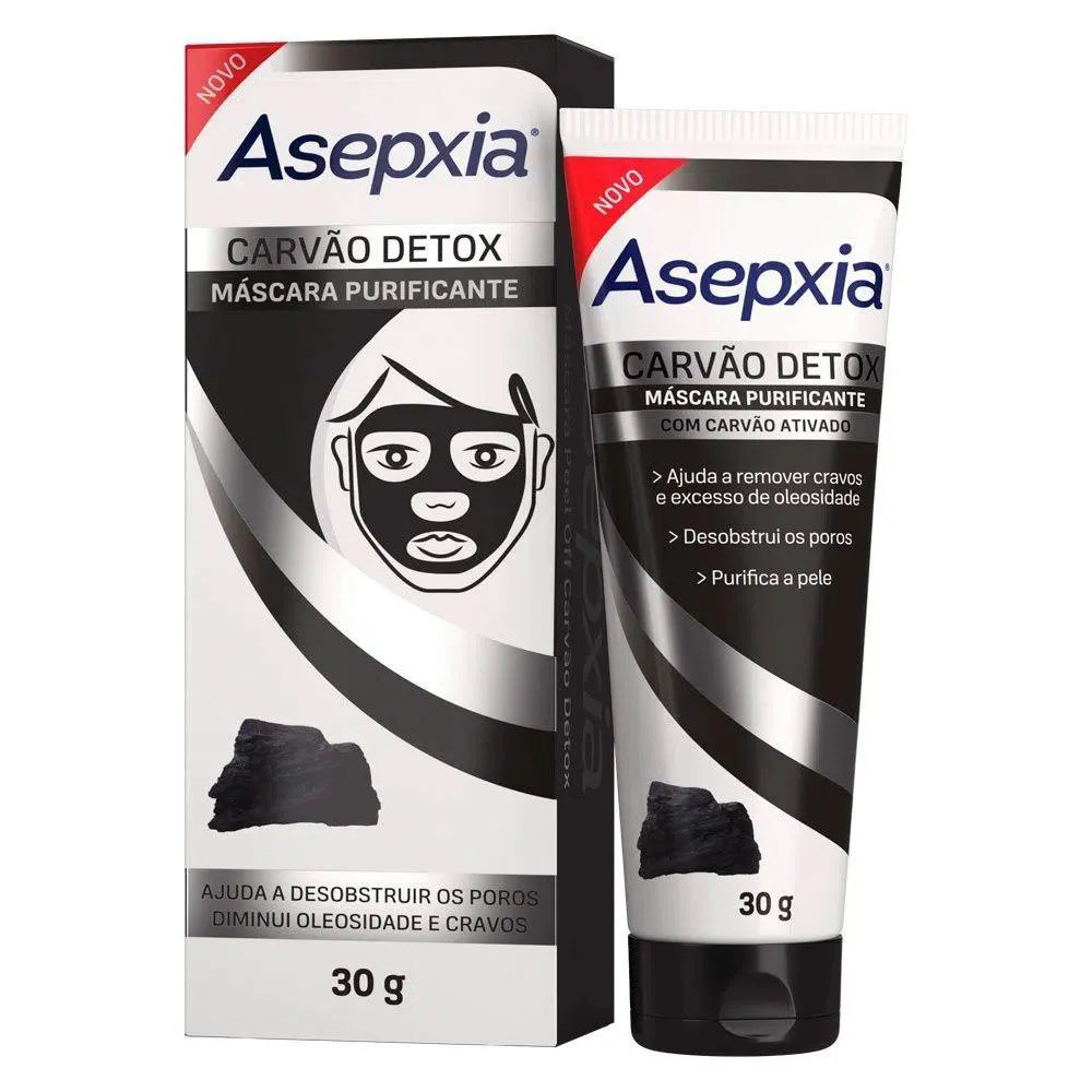 Asepxia Detox Mascara Peel Off Carvao 30g