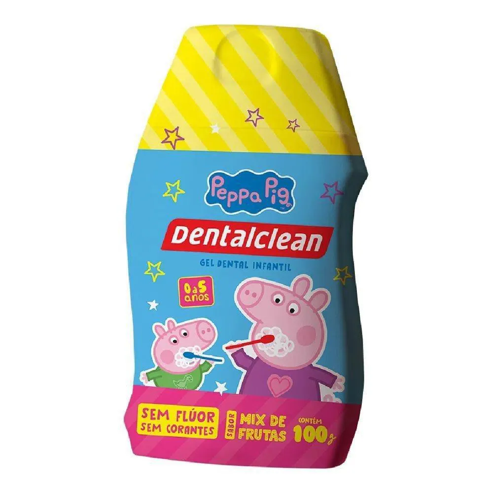 Pasta de Dente Dentalclean Peppa Pig sem Flúor 0 a 5 Anos 100g