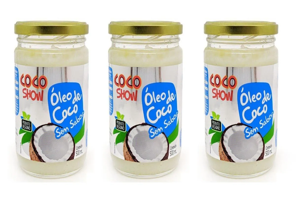 Kit 3uni Óleo de Coco sem Sabor Coco Show 500ml - Copra
