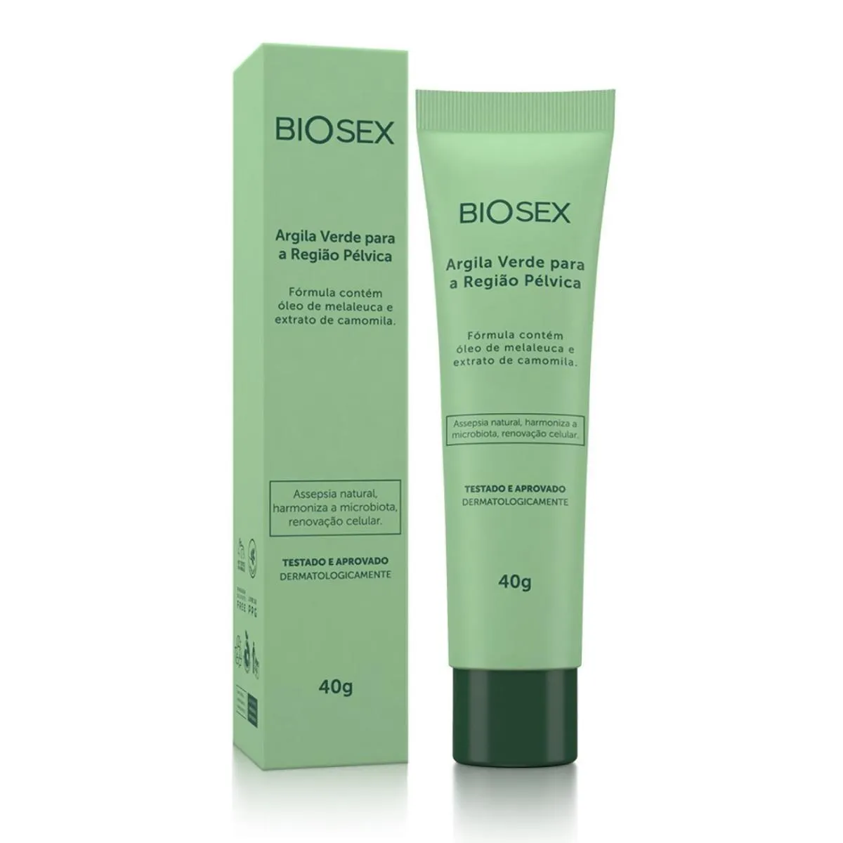 Creme Intimo com Argila Verde Renovação Celular Biosex 40g