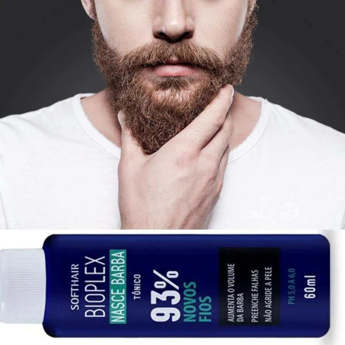 Crescer Barba Fórmula Exclusiva Tratamento Bioplex Softhair