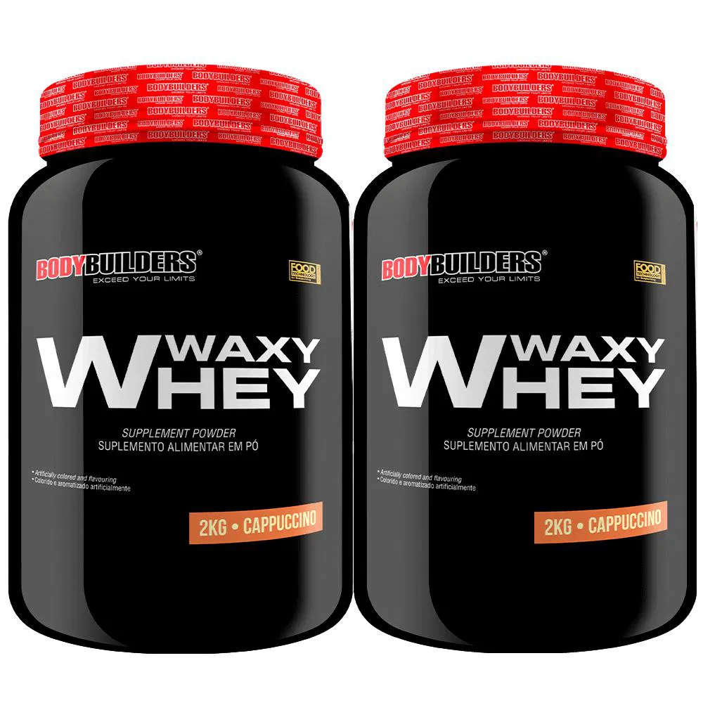 2x Whey Protein Waxy Whey (35%) - 2kg - Bodybuilders Cappuccino