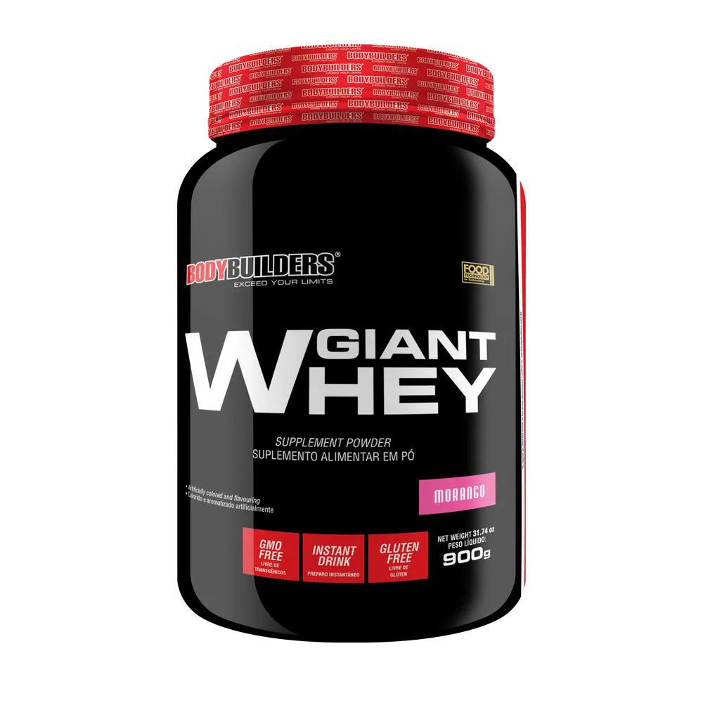 Giant Whey 900g - Bodybuilders Sabor: Morango