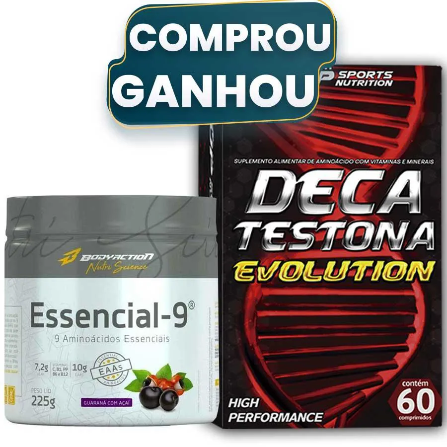 9 Aminoácidos Essenciais Sabor Guaraná + Deca Testona Evolution