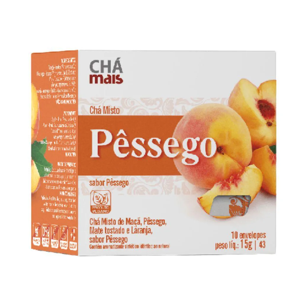 Chá Misto de Pêssego 10 Sachês - Chá Mais