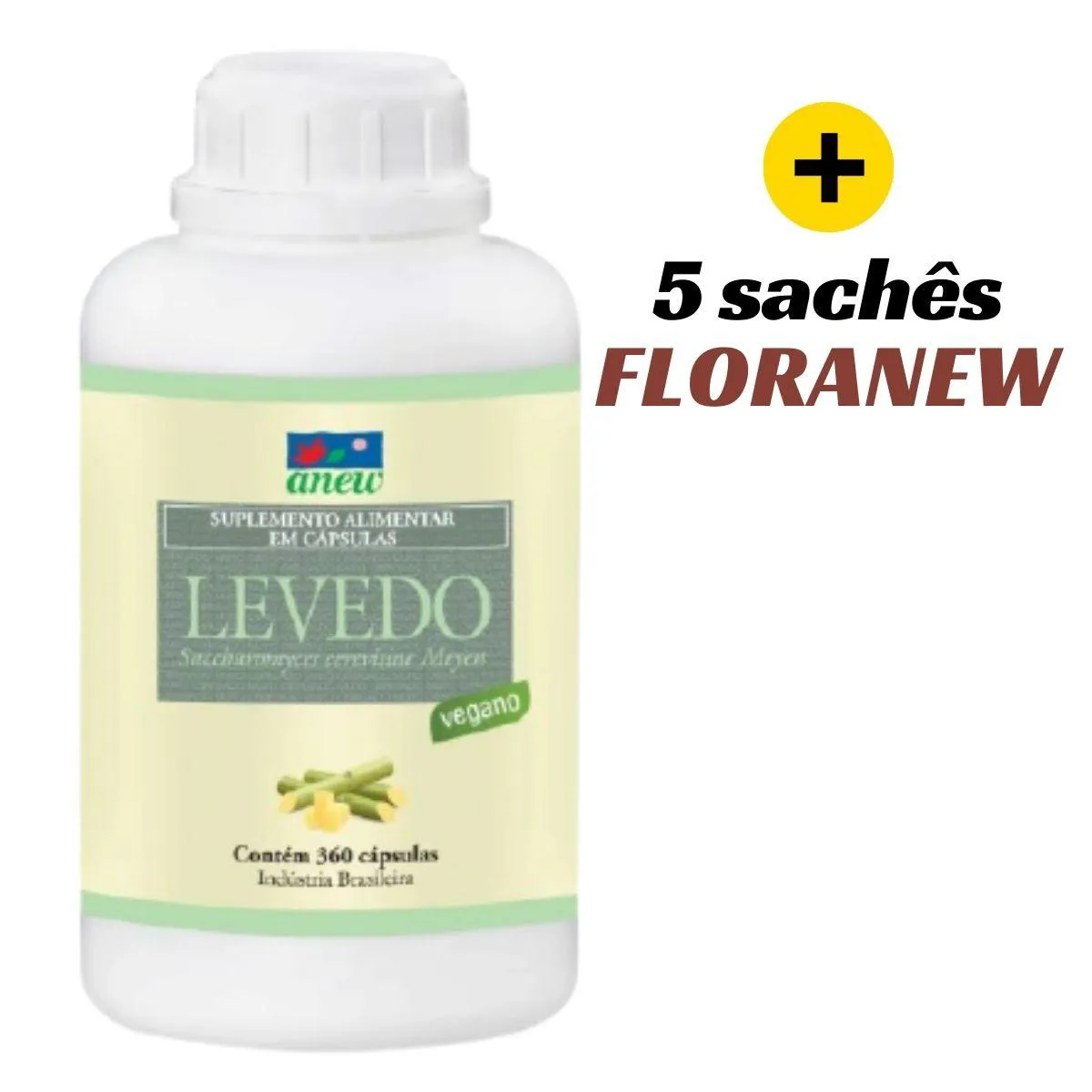 LEVEDO ANEW VEGANO 360 CáPS 360MG + 5 SACHêS FLORANEW
